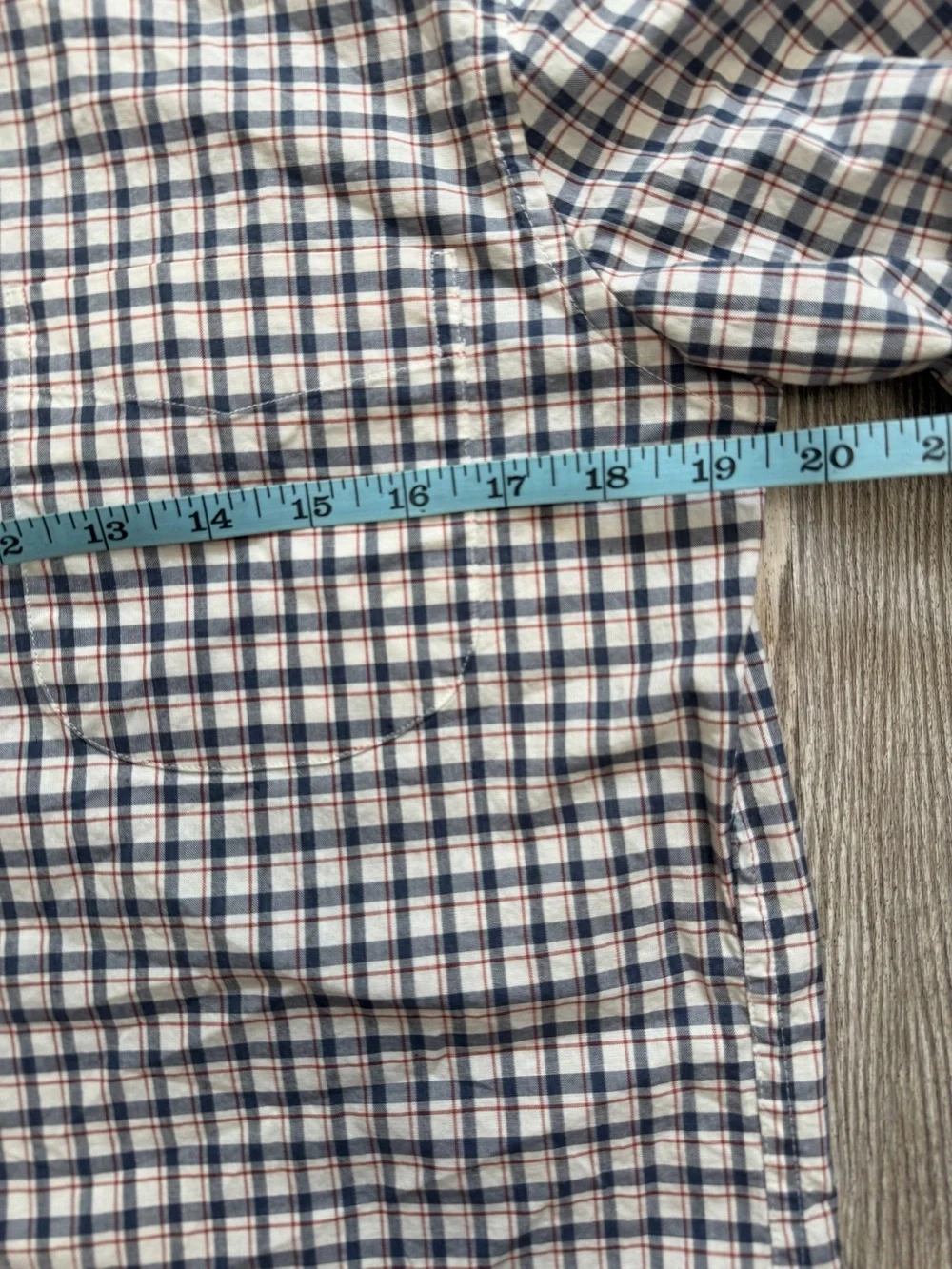 J CREW Slim Untucked Men’s Button-Down Plaid Shirt - Blue & Red